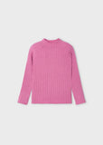 Mayoral Girl Ribbed Mock Neck Sweater in Camellia