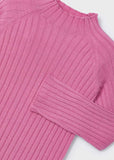 Mayoral Girl Ribbed Mock Neck Sweater in Camellia