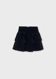 Mayoral Tiered Velvet Ruffle Skirt