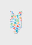 Mayoral Usa Inc Ruffled Printed Swimsuit in Oasis - Little Miss Muffin Children & Home