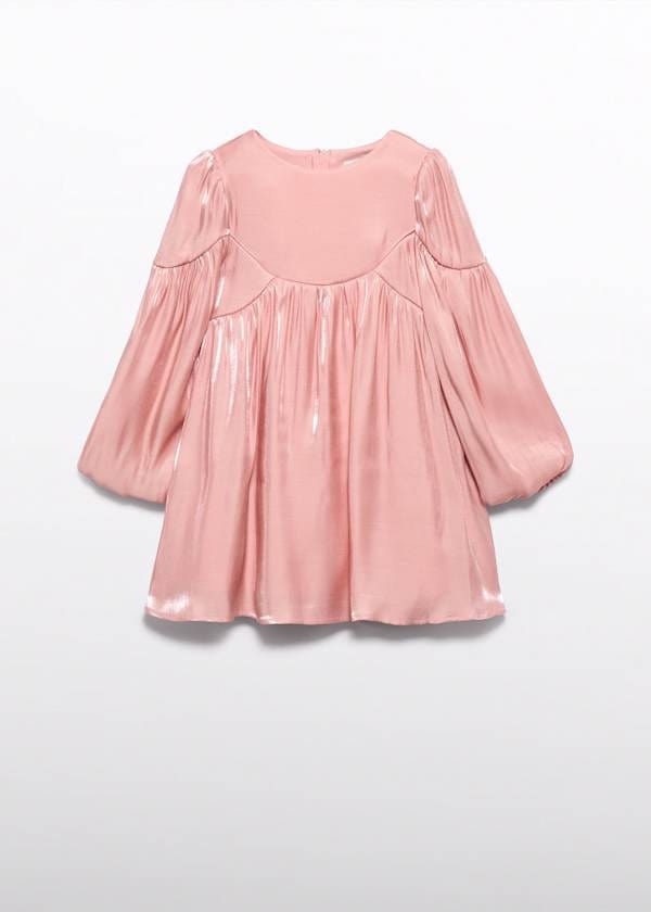strapless open back dress Women's Dresses V-Neck Tie Balloon Sleeve Dress – Emes Shop