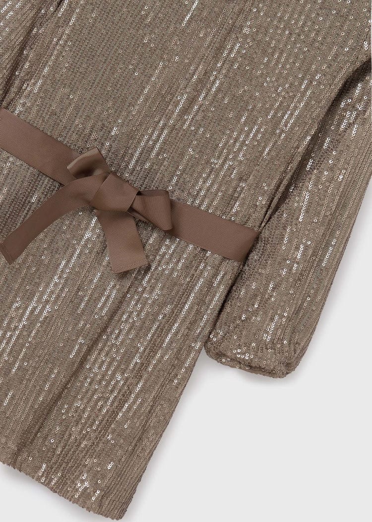 Mayoral Usa Inc Mayoral Sequined Dress in Mocha - Little Miss Muffin Children & Home