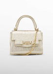 girls gold metallic hand bag