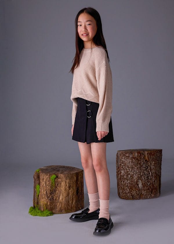 Mayoral Usa Inc Knit Skort in Black - Little Miss Muffin Children & Home