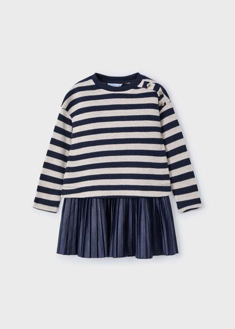 Mayoral Usa Inc Mayoral Sleeveless Dress & Sweatshirt Set in Navy - Little Miss Muffin Children & Home