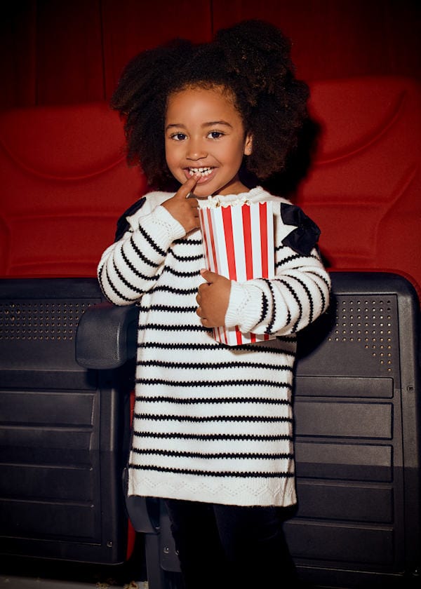 Mayoral Usa Inc Striped Sweater Dress with Bow Detail - Little Miss Muffin Children & Home