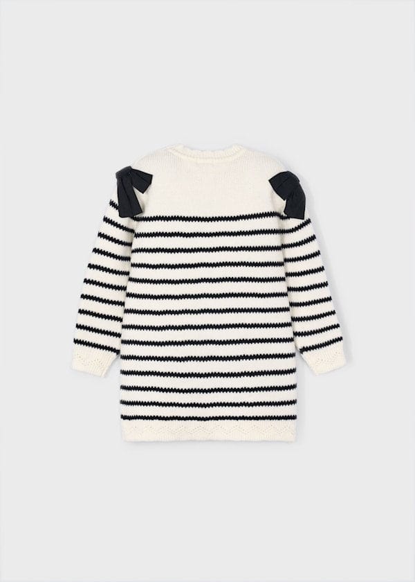 Mayoral Usa Inc Striped Sweater Dress with Bow Detail - Little Miss Muffin Children & Home