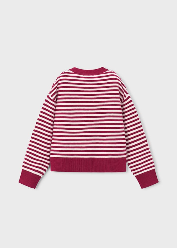 Striped Sweater with Matching Scarf