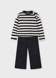 Mayoral Striped Sweatshirt & Pants Set