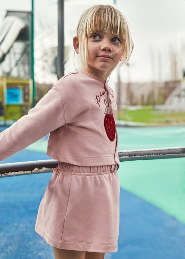 2 Piece Sweatshirt Dress Set with Embroidery