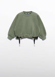 Abel & Lula Knit Sweatshirt with Bow Buckle Detail - Little Miss Muffin Children & Home