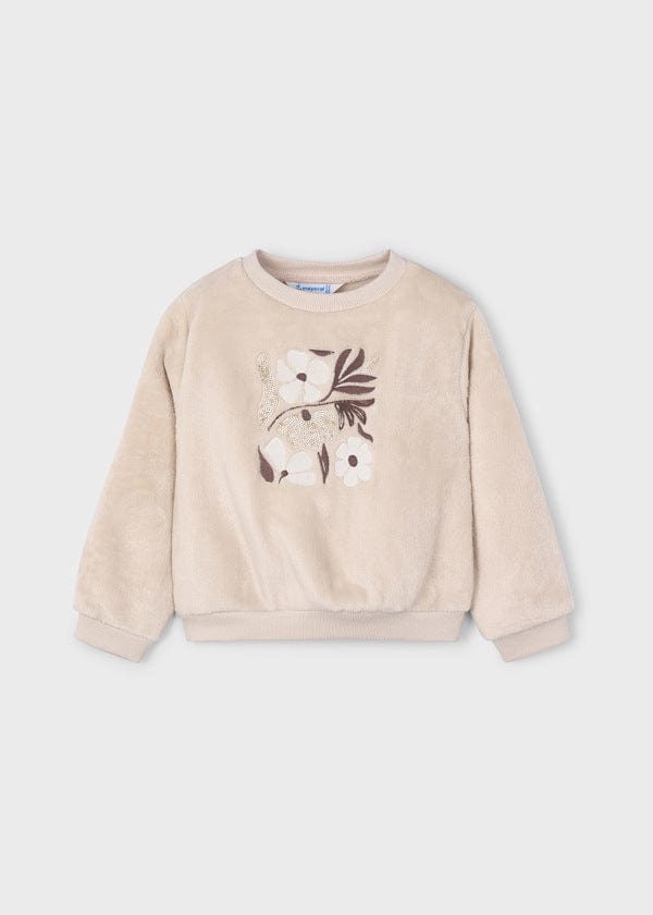 Mayoral Usa Inc Sequin & Faux Fur Floral Sweatshirt - Little Miss Muffin Children & Home