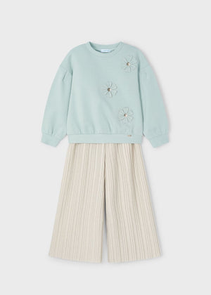 Mayoral Sweatshirt and Pleated Pants Set