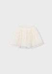 Layered Tulle Skirt in Natural