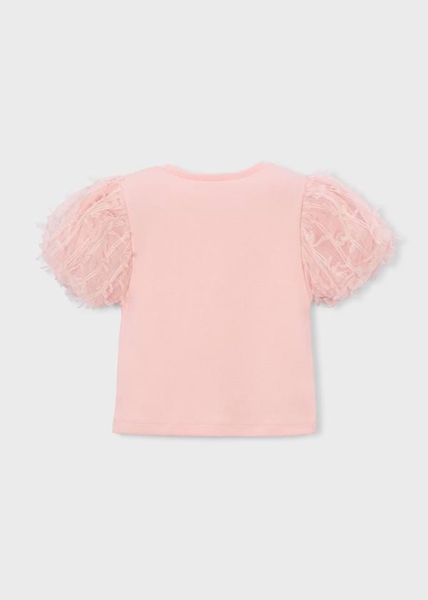 Mayoral Usa Inc Tulle Puff Sleeve Top in Blossom - Little Miss Muffin Children & Home