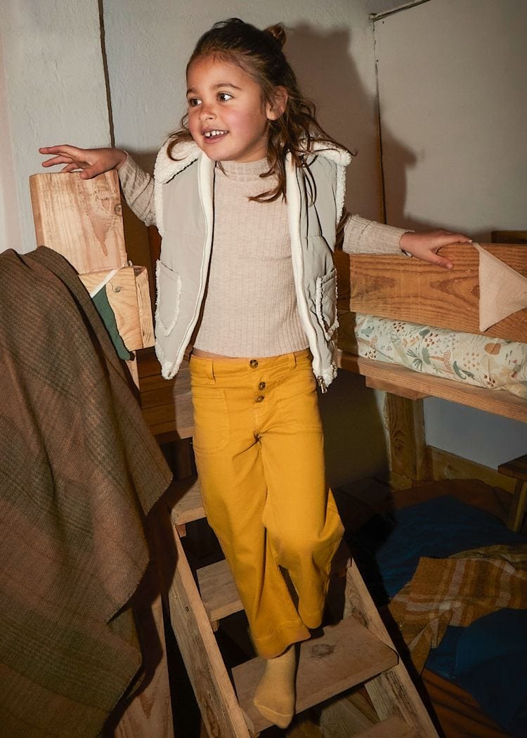 mustard yellow cargo pants with pockets