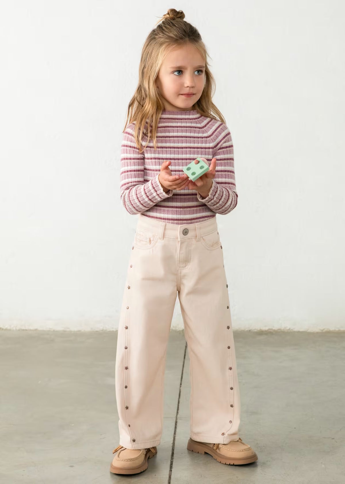 Diagonal Seam Twill Pants, 2 Colors Available