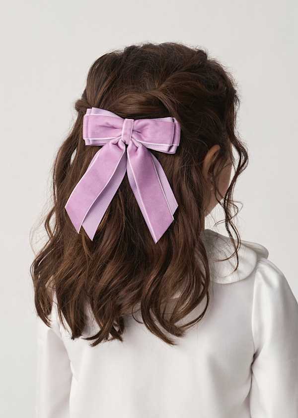 Abel & Lula Velvet Bow Hair Clip, 4 Colors Available - Little Miss Muffin Children & Home