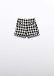 gingham sequin bermuda shorts for girls