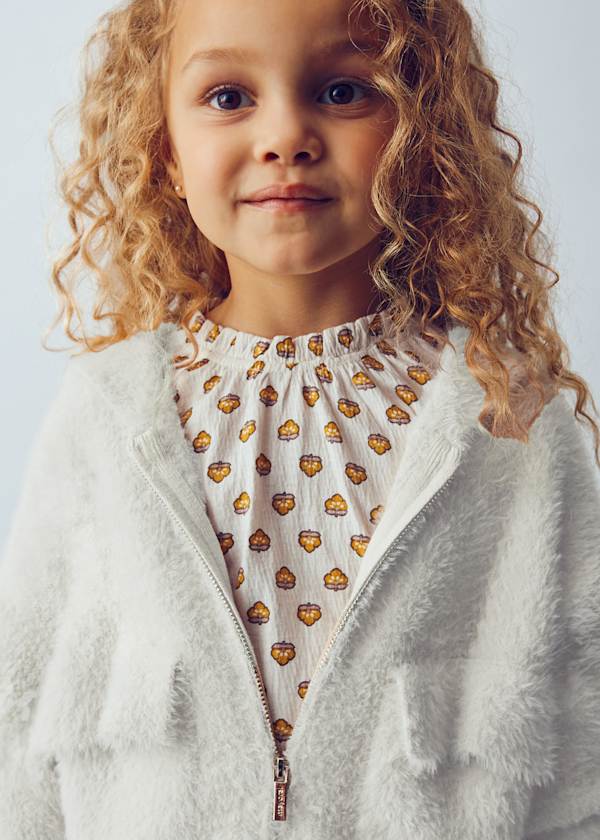 Mayoral Usa Inc Faux Fur Zip Up Hoodie - Little Miss Muffin Children & Home