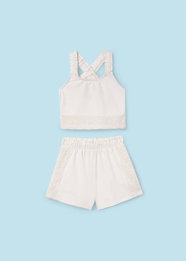Mayoral Usa Inc Mayoral Crochet Trimmed Short Set - Little Miss Muffin Children & Home