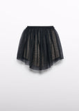 Abel & Lula Flocked Tulle Skirt with Asymmetrical Hem