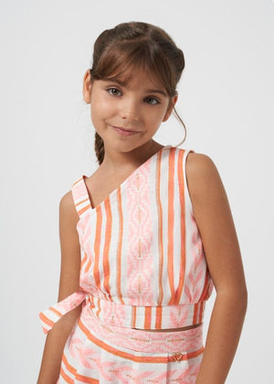 Mayoral Usa Inc Mayoral Asymmetrical Jacquard Top - Little Miss Muffin Children & Home