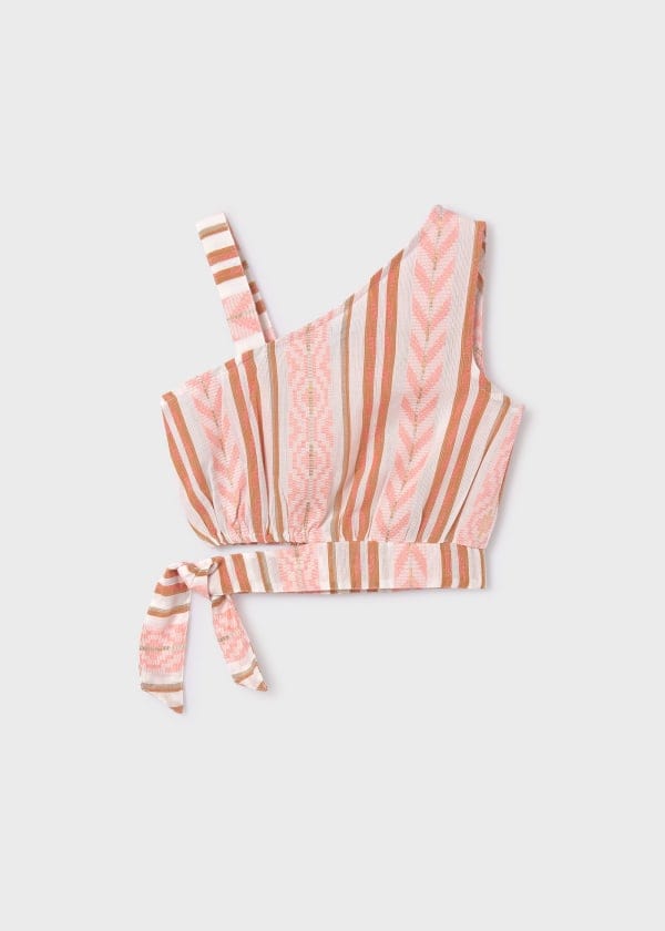 Mayoral Usa Inc Mayoral Asymmetrical Jacquard Top - Little Miss Muffin Children & Home