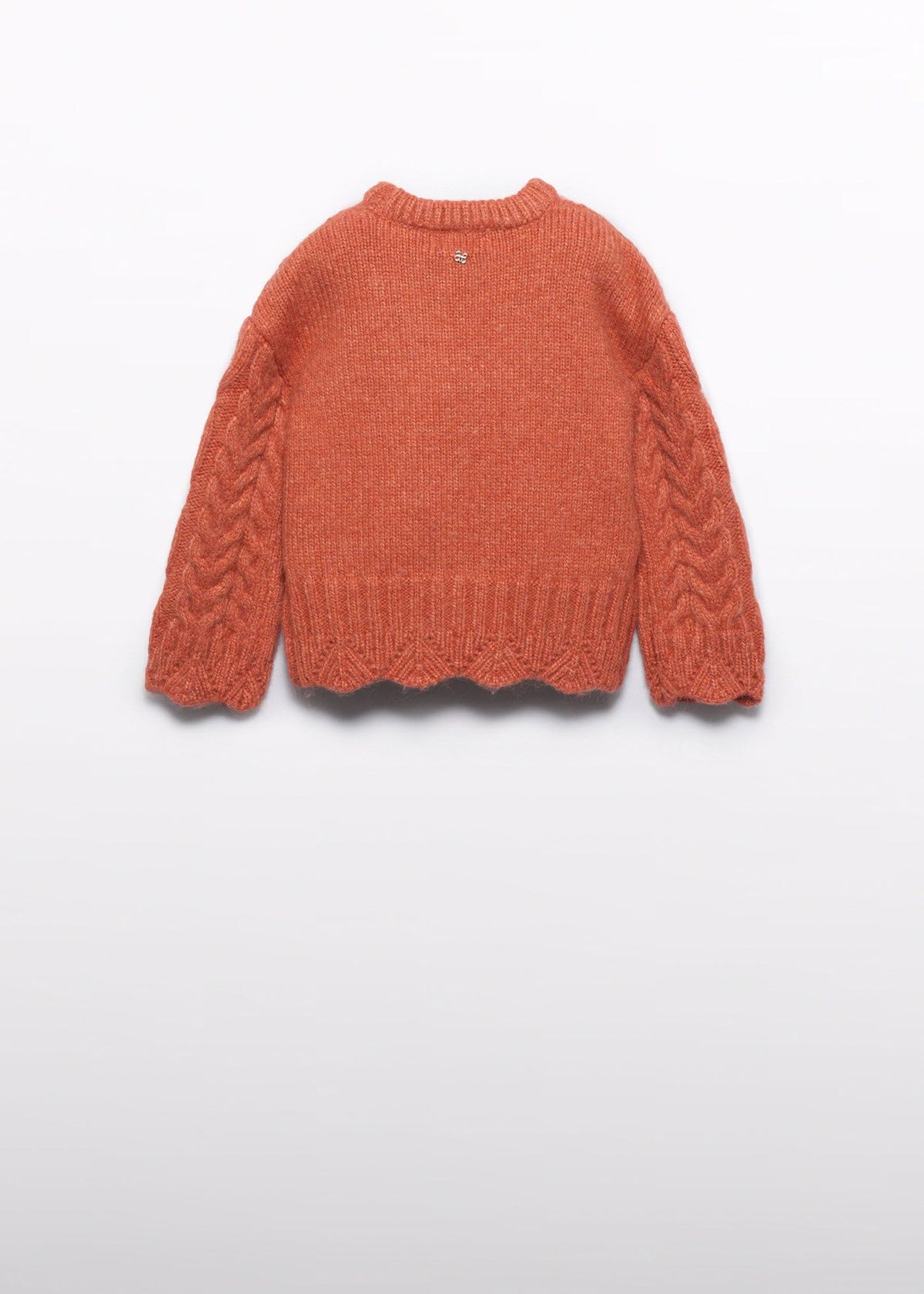 Abel & Lula Abel & Lula Cable Knit Sweater in Orange - Little Miss Muffin Children & Home