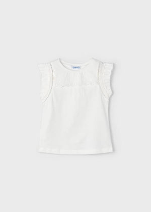 Mayoral Usa Inc Mayoral Eyelet Trimmed Sleeveless T-Shirt - Little Miss Muffin Children & Home