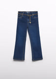 Abel & Lula Flared Jeans with Chain Belt