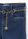 Abel & Lula Flared Jeans with Chain Belt