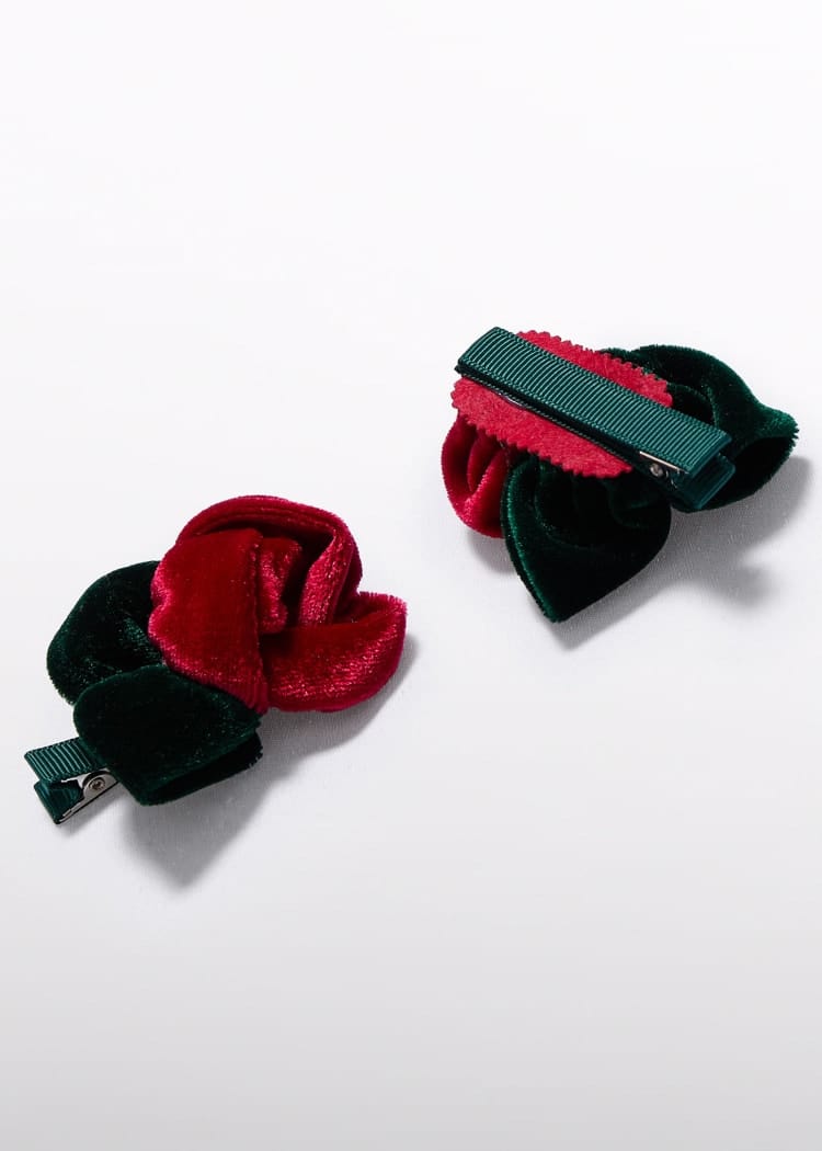 Abel & Lula Abel & Lula Velvet Flower 2-Piece Hair Clip Set - Little Miss Muffin Children & Home