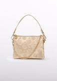 Abel & Lula Embossed Logo Handbag in Gold