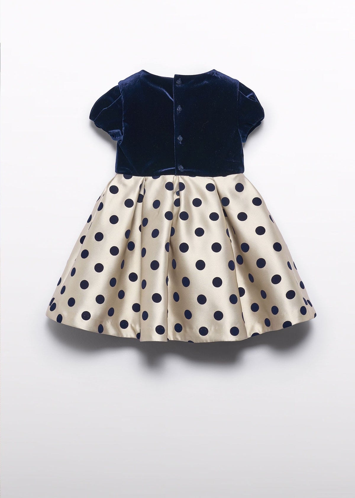 Abel & Lula Abel & Lula Velvet & Polka Dot Mikado Dress - Little Miss Muffin Children & Home