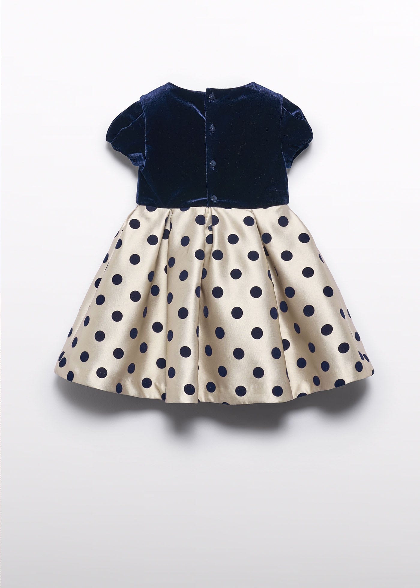 Abel & Lula Abel & Lula Velvet & Polka Dot Mikado Dress - Little Miss Muffin Children & Home