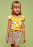 Mayoral Usa Inc Mayoral Girls Paperbag Waist Cargo Shorts - Little Miss Muffin Children & Home