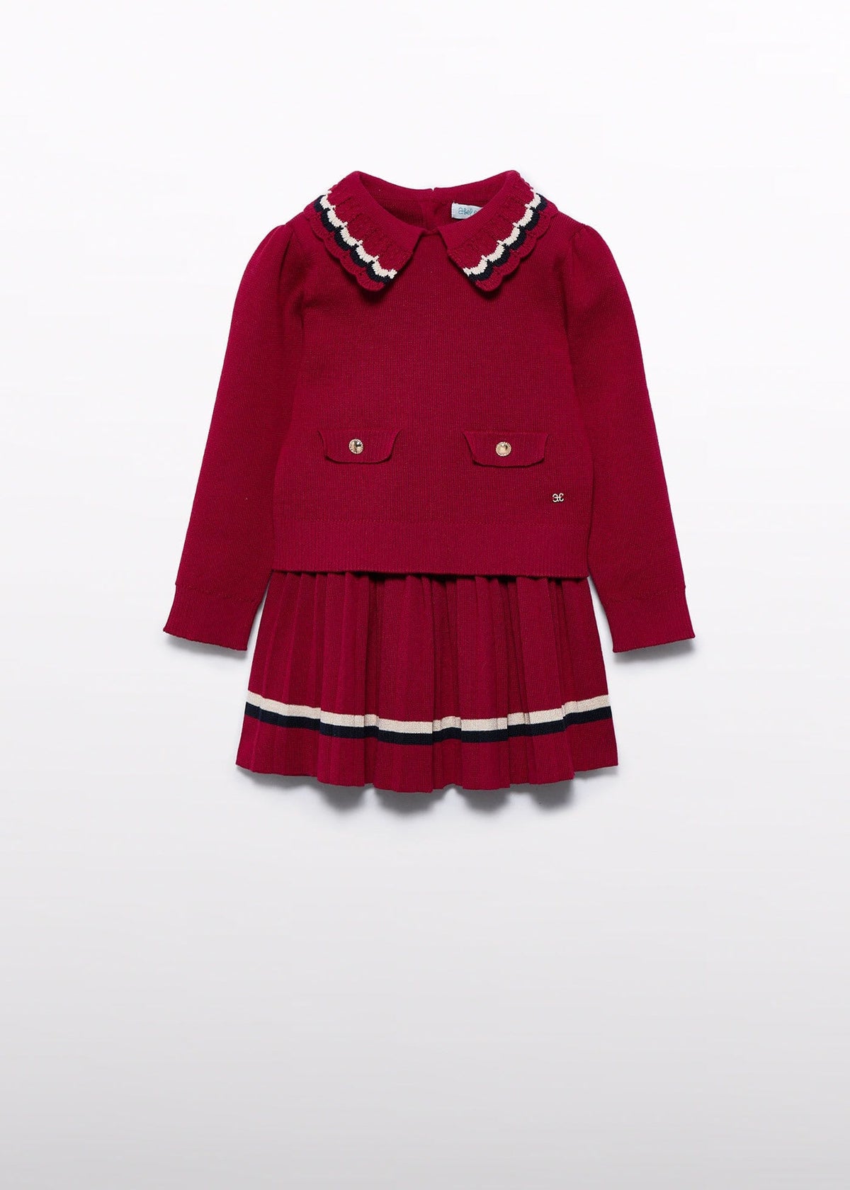 Abel & Lula Abel & Lula Pleated Knit Skirt & Sweater Set - Little Miss Muffin Children & Home