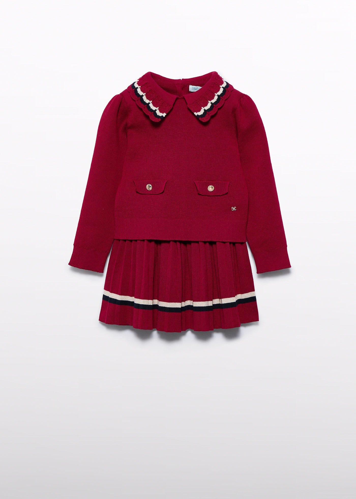 Abel & Lula Abel & Lula Pleated Knit Skirt & Sweater Set - Little Miss Muffin Children & Home