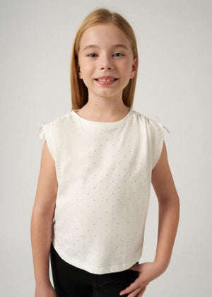 Mayoral Usa Inc Mayoral Tween Girls Sleeveless Polka Dot Top - Little Miss Muffin Children & Home