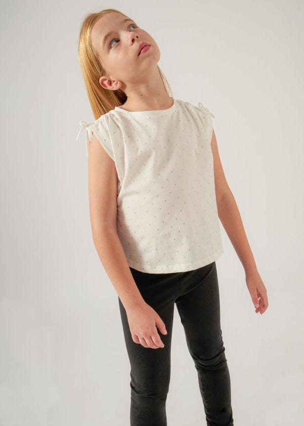 Mayoral Usa Inc Mayoral Tween Girls Sleeveless Polka Dot Top - Little Miss Muffin Children & Home