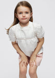 Mayoral Usa Inc Mayoral Short Sleeve Poplin Top - Little Miss Muffin Children & Home