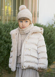 Abel & Lula Abel & Lula Quilted Satin Coat with Faux Fur Collar - Little Miss Muffin Children & Home