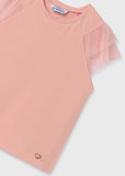 Mayoral Usa Inc Mayoral T-Shirt with Tulle Flutter Sleeves - Little Miss Muffin Children & Home