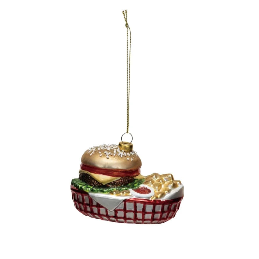 glass hamburger ornament