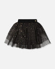 black glitter mesh skirt