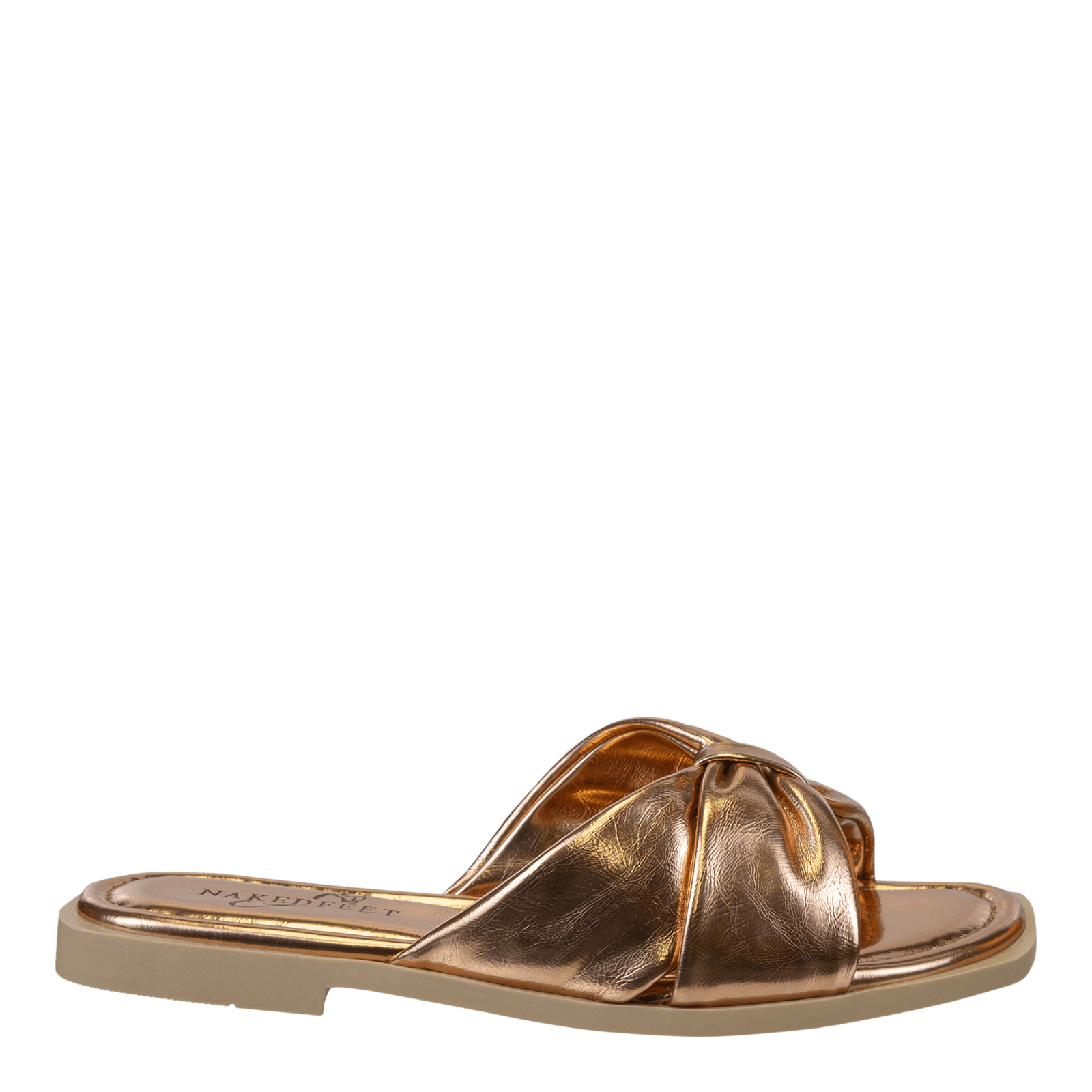 Naked Feet Naked Feet Goa Metallic Slide Sandals - Little Miss Muffin Children & Home