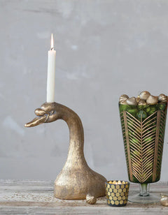 goose head candle holder