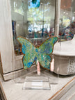 green acrylic butterfly