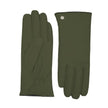 green leather gloves